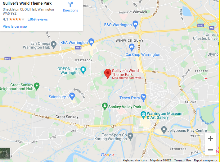 Google Map GulliversWorld Burtonwood Heritage Centre PNG